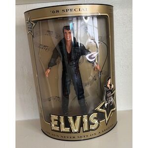 Hasbro Elvis Presley 68 Special Doll 12" Black Leather Outfit 1993 Excellent NIB